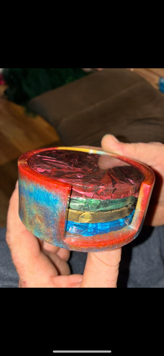 4 Coaster Set w/ Matching Holder